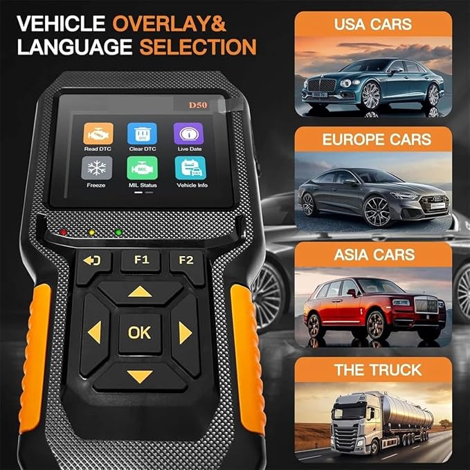 NC601 12V 24V Gasoline And Diesel OBD2 Code Scanner Engine Service Tool Read Data And Remove Truck Fault Decoder Diagnostics