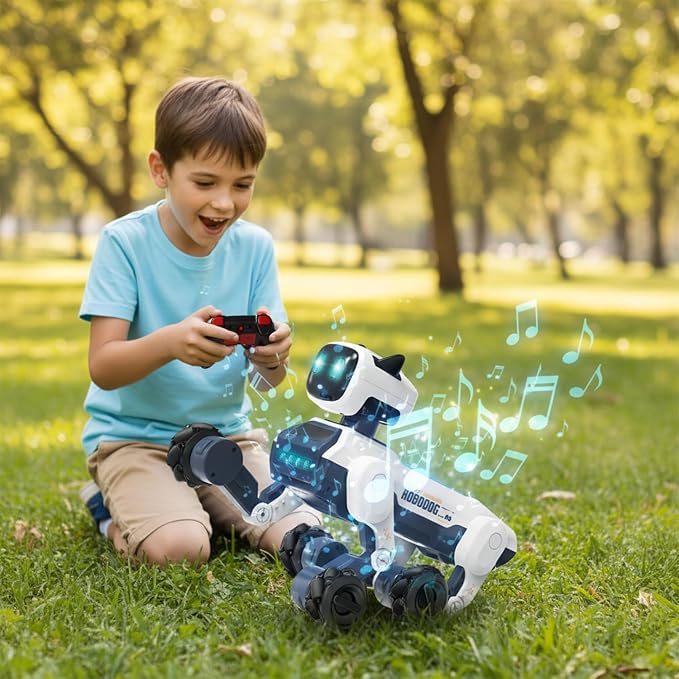 Smart Robot Dog for Kids 6+ – App & Voice Control Programmable STEM Robot Pet with Touch Interaction, Remote Control Puppy Toy for Indoor Play & Birthday Gifts