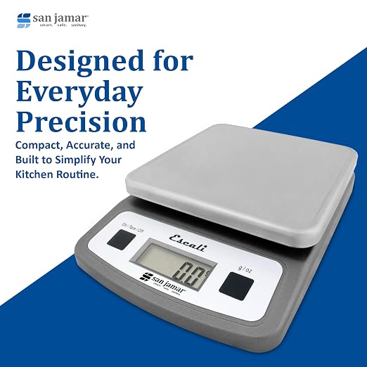 San Jamar SCDG2LP Low-Profile Digital Food/Kitchen Scale, 2lb Capacity