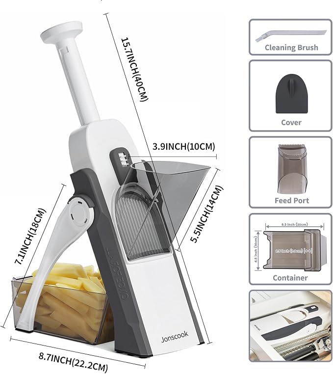 2Pack Mandolines Slicer (Gray + Black)