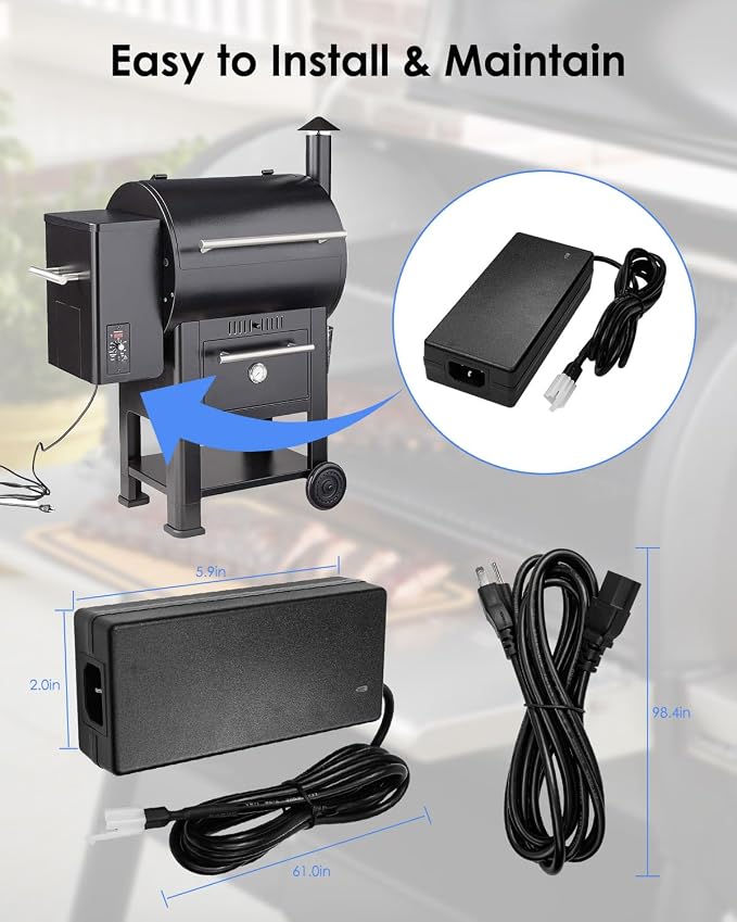 Upgrade KIT0480 Adapter Power Brick, 20V 4.5A AC/DC Switching Power Supply Cord Cable Fit for Century Ironwood Traeger Pro Redland Silverton Timberline Grilles, Battery Charger Replace ELE143