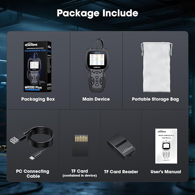 All Systems OBD2 Scanner, MA200 Plus Car Code Reader for 10000+ Car Models, with 6 Services Full OBD2 Live Data Battery Test Diagnostic Scan Tools Lifetime Free Upgrade
