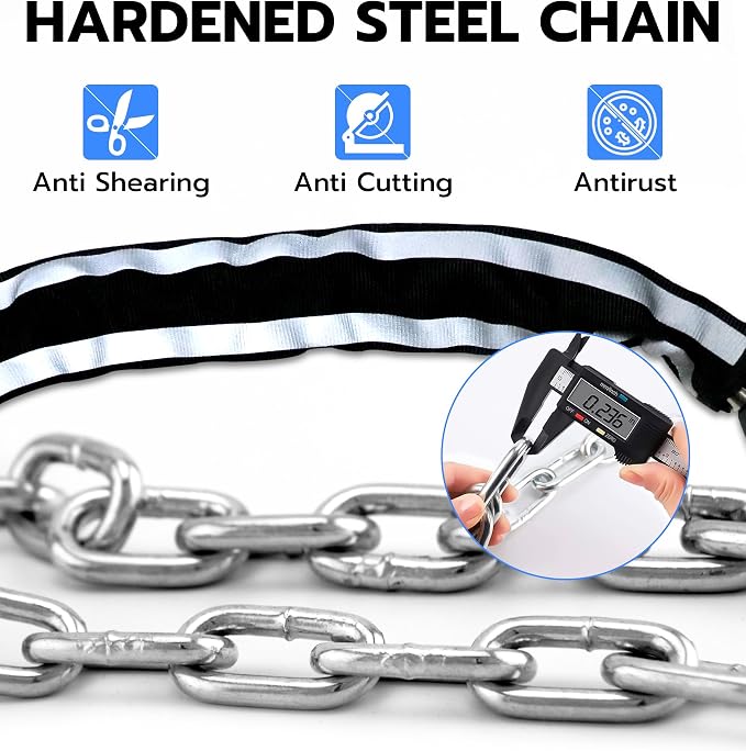 Anweller Scooter Chain Lock, Electric Scooter Accessories, Fingerprint Keyless Biometric Smart Bluetooth App Electronic Digital Heavy Duty Anti Theft Bike Lock