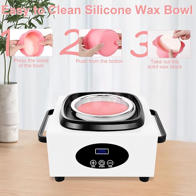 Digital Wax Warmer for Hair Removal, Yofuly Women Waxing Machine with 14oz Silicone Pot Liner, Professional Hard Wax Heater for Full Body Home Use