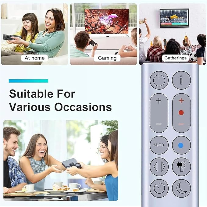 Replacement Fan Remote Control for Dyson Hot + Cool Heater Fan Air Purifying/Heater HP04 HP05 HP06 HP07 HP09 (No Battery)