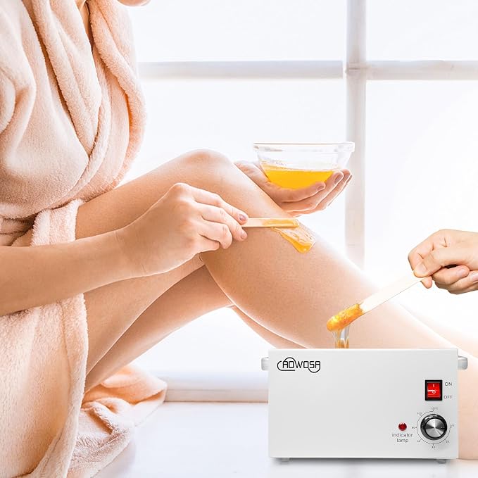 Single Wax Warmer Professional 3L Electric Wax Heater Machine Hold 5.5 Lbs for Hair Removal, Large Waxing Pot Paraffin Facial Skin Body SPA Salon Equipment with 100 Sticks