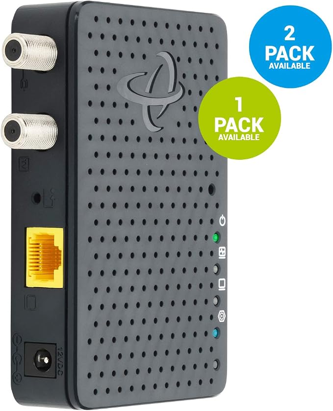 Hitron MoCA 2.5 Adapter - Single Unit - Requires 2ND Adapter to Work| Requires Connected Coax Network | Up to 1 Gbps Ethernet Over Existing Coax | Ideal for Cable Internet Homes