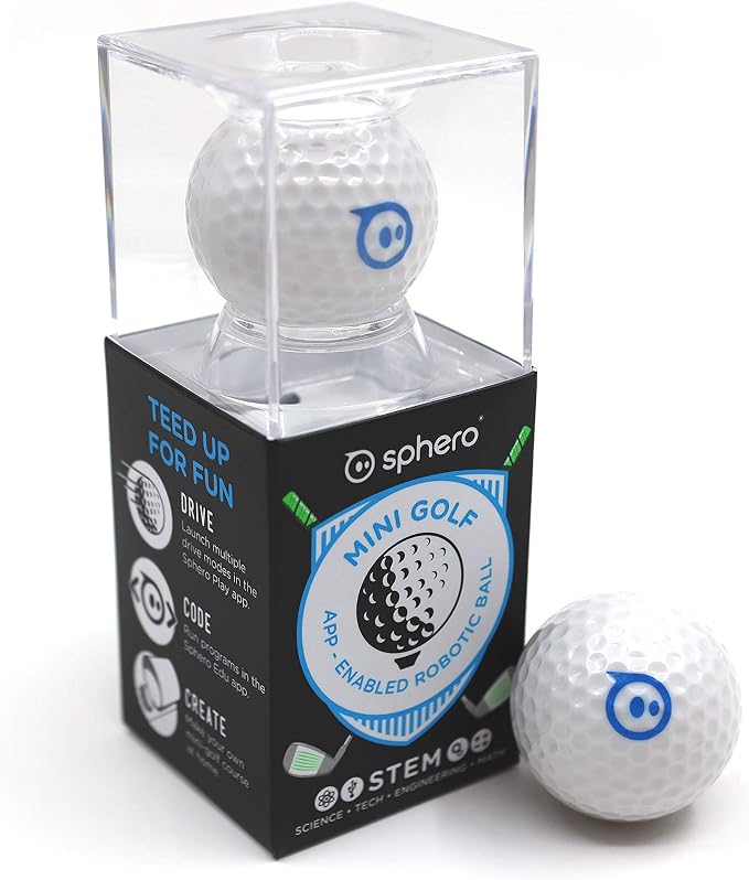 Sphero Mini Golf (White) - Coding Robot Ball - Educational Coding and Gaming for Kids and Teens - Bluetooth Connectivity - Interactive and Fun Learning Experience for Ages 8+ | Educational Coding and Gaming, Bluetooth Connectivity, Interactive and Fun ...