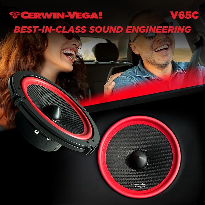 CERWIN-VEGA! V65C 6.5" VEGA 2-Way 420 Watts 4 Ohm Component Speakers Set(Pair)