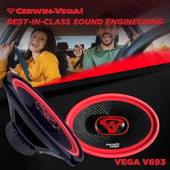 CERWIN-VEGA! V693 6"× 9" VEGA 3-Way 420 Watts 4 Ohm Full Range Speakers(Pair)