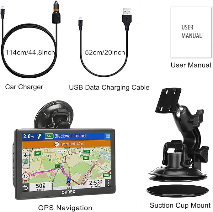 OHREX N900 Truck GPS Commercial Drivers 2026, Trucker GPS for Semi Truck, 9 inch GPS Navigator for Car, Lifetime Free Maps Updates, Custom Truck Routing