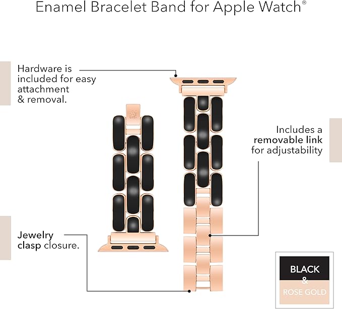 Anne Klein Fashion Bracelet for Apple Watch, Secure, Adjustable, Apple Watch Replacement Band, Fits Most Wrists