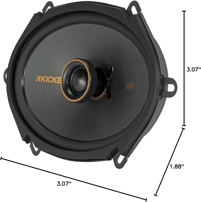 KICKER 51KSC6804 KS-Series 6x8 Coaxial Speakers with .75" tweeters, 4-Ohm, Pair