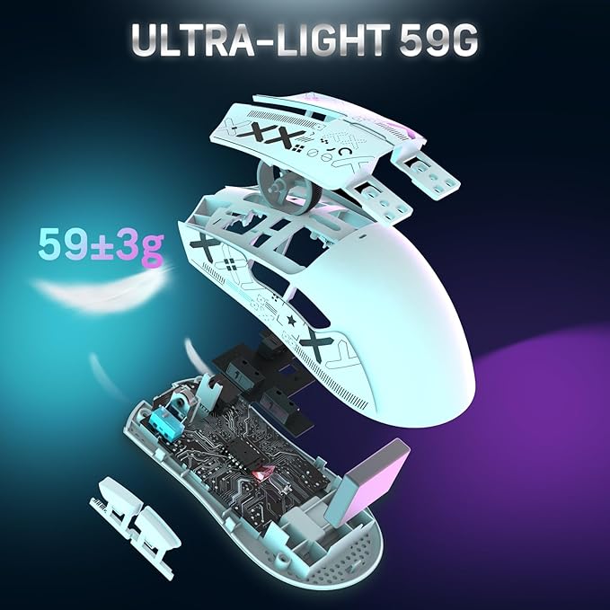 ATTACK SHARK X68HE PRO Rapid Trigger Wireless Gaming Keyboard and X11 Mouse, 8K Polling Rate,Hall Effect Magnetic Switch Keyboard, Tri-Mode Mouse with Magnetic Charging Dock, 22000 DPI for PC Mac