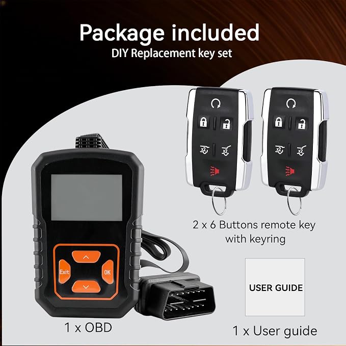 Remote Key Fob DIY Set for Chevy Suburban Tahoe GMC Yukon 2015 2016 2017 2018 2019 2020 Car Keyless Entry Remote Control M3N-32337100 for Chevrolet GM Car Owner Replace or Spare Key 6 Btn