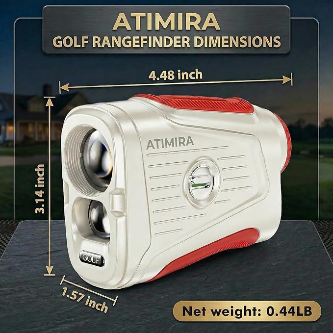 1300Yds Golf Rangefinder with Slope Switch, High-Precision Range Finder, 7X Magnification, Flag Lock & Vibration, Magnetic & USB-C Rechargeable for Golfers