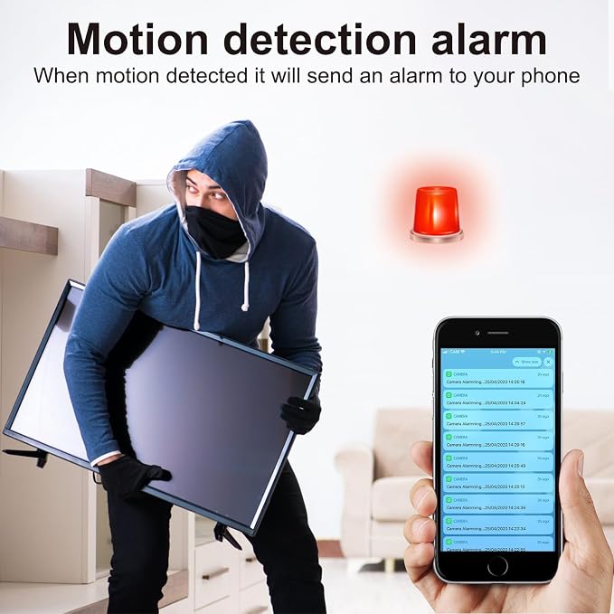 1080P Full HD WiFi Indoor Camera, Pet Monitor Nanny Cam with Night Vision, Motion Detection for Home Security