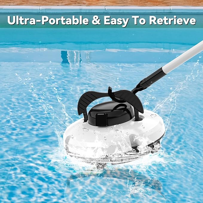 Upgrade Robot Pool Vacuum for Above Ground Pool, Cordless Robotic Pool Cleaner Dual Motors, 120 Mins Runtime, Auto-Dock, Automatic Pool Vacuum Cleaner for In-Ground Flat Pools Up to 1000 Sq.Ft