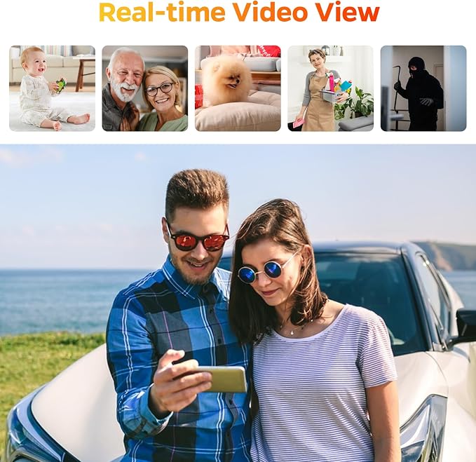 Security Camera Motion Activated Bluetooth Speaker, 270° Viewing Angle, 2.4G /5G Dome Cams with Phone App, Hd 1080P, Wireless WiFi Nanny Cam for Home Offices Store(White)