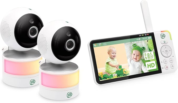 LeapFrog LF915-2HD Baby Monitor, 2 Cameras, 5" 720p Screen