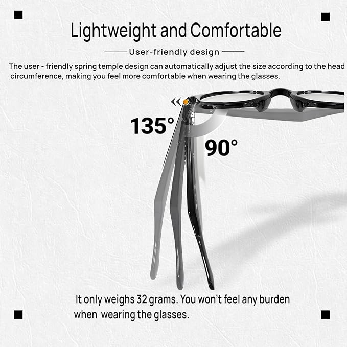 Smart Bluetooth Glasses, Sunglasses with UV and Blue Light Protection, AI Real-time Translation with 140 Languages, Touch Control, Music & Call for Athletic/Outdoor, Unisex (White)