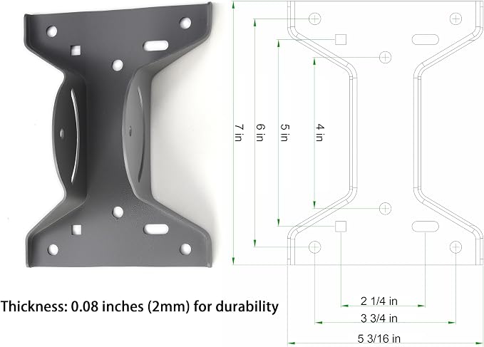 Heavy Duty Universal Adjustable Antenna Mount Pole(OD 1 11/16", Length 17 1/4"), Pole Mounting Bracket for Wall Eave Roof, Compatible with Antenna, Weather Station and WiFi Extender, with U-Bolt Kit
