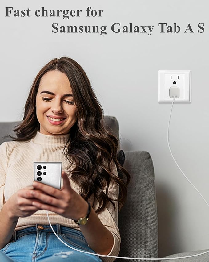 Super Fast Charger for Samsung Galaxy Tab S11,S10,S9,S8,S7+,A11+,A9+,A8 Tablet Charger, Samsung Galaxy S26 S25 S24 S23 S22 S21-10Ft USB-C Cord,30W PD Power Adapter