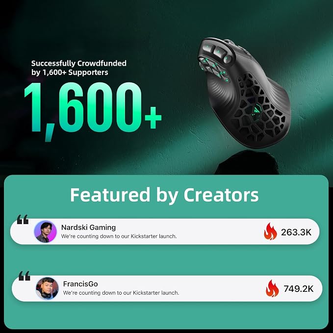 SOLAKAKA E9 Vertical MMO Gaming Mouse,24800 DPI,Tri-Mode Ergonomic Wireless Mouse with 10 Side Buttons,RGB Mouse for PC/Mac Black