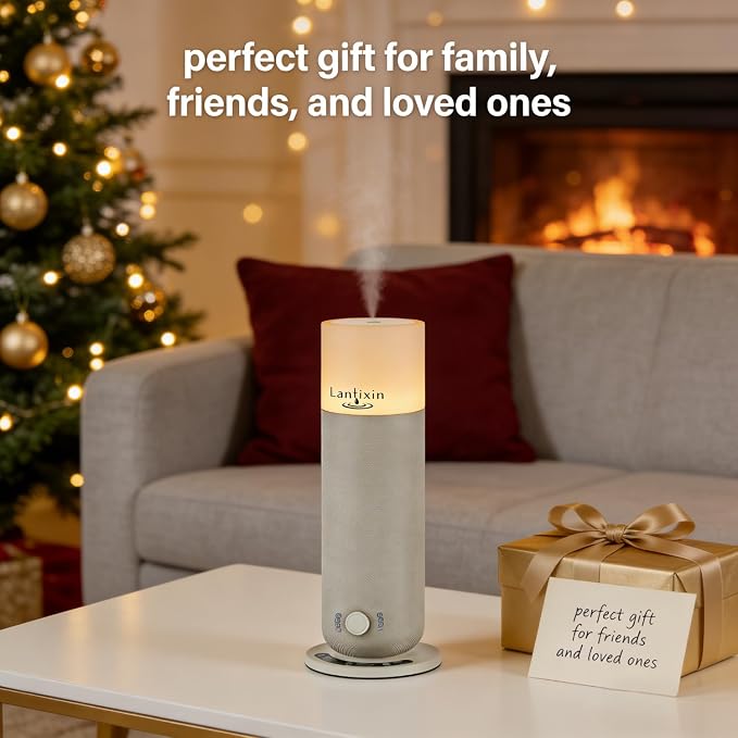 Lantixin Waterless Essential Oil Diffuser Smart Scent Diffuser with Nightlight,Cold Air Scent Diffuser Oil Machine for Home Large Room,120ml Aromatherapy Diffuser Plug-in for 1000 Sq Ft