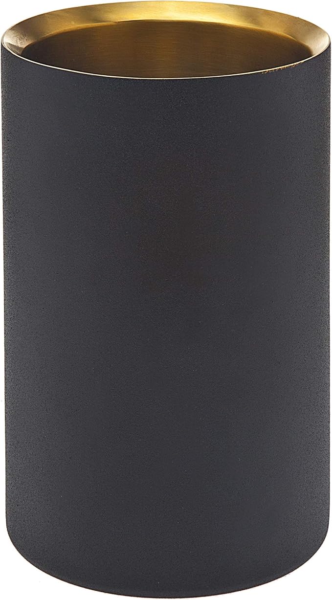 Godinger Wine Cooler Ice Bucket Beverage Chiller Barware Black and Gold