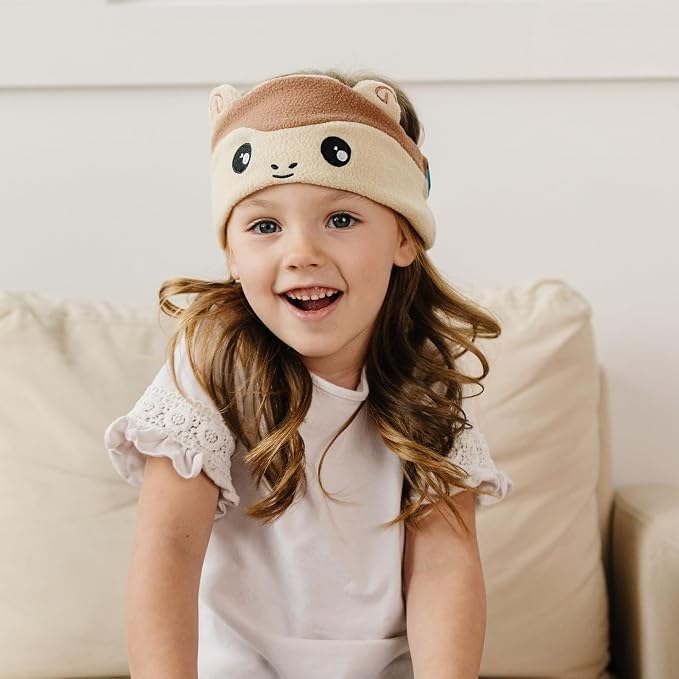 3.0 - Original Toddler Headphones, Kids Headband Headphones - Bluetooth Wireless Headband - Comfortable Headphones for Plane - Safe Volume Limit - Adjustable, Travel, School, and Sleep (Momo)