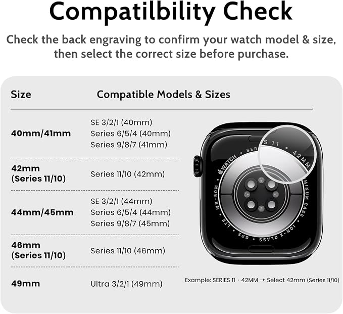 amBand Compatible with Apple Watch Series 11/10 42mm Bands Case for Men Women, M1 Sport Rugged Heavy Duty Protective Cover Tactical Strap Military Protector Bumper for iWatch Accessories - White