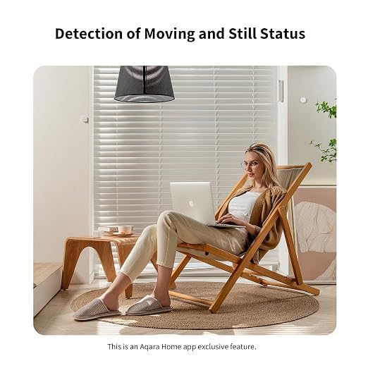 Aqara Zigbee Presence Sensor FP1E, mmWave Radar Wired Motion Sensor | Requires Aqara Zigbee Hub, Accurate Detection, AI Spatial Learning, Supports HomeKit, Alexa, Google Home, Matter Over Bridge