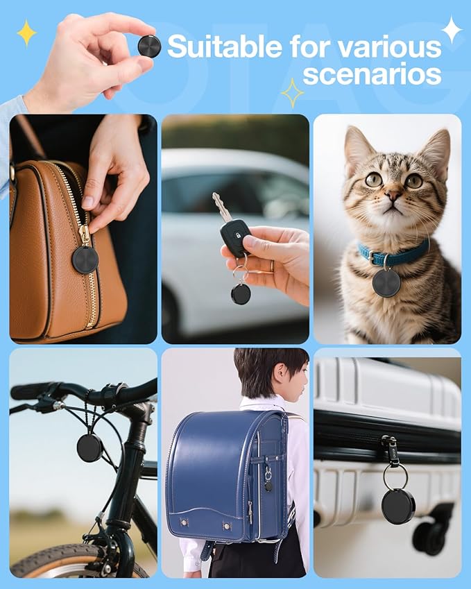 Air Tags for Android,Air Tags-2 Pack Android,Air Tracker Tags with 2 Case,2 Year Battery Life,Google Find Trackers for Google'S Find Hub App,IP65 Waterproof Luggage Tracker Tags for Keys