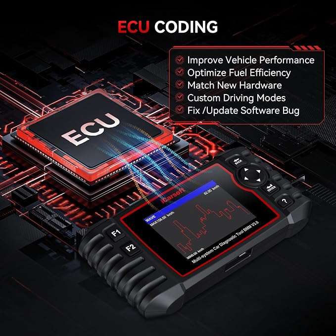Bidirectional Diagnostic Tool for BMW/Rolls-Royce, iCarsoft BMM V3.0(Enhanced VER) Full Resets/Battery Registration/ECU Coding All System OBD2 Scanner Code Reader with 16PIN+20PIN Diagnostic Adapters
