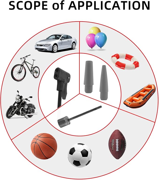TOOLITIN Bike Pump with Precision Digital Pressure Gauge,Floor Bicycle Tire Pump Compatible with Presta and Schrader Valve, Air Pump for Bicycle, Balls, Scooter, etc.
