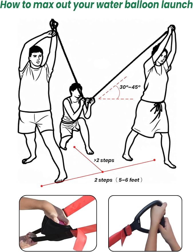 Water balloon launcher slingshot heavy duty balloon launcher 3 man water balloon slingshot water balloon launcher slingshot 500 yards catapult rocket adult Toys