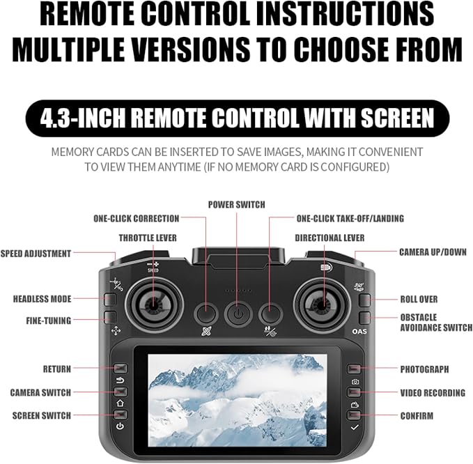 Drones for kids 8-12 with camera – Drone with camera for kids & Beginners, Mini kids drone with Fancy LED Lights, 4.3" Built-In FPV Screen, Dual Batteries, Indoor & Outdoor Toy Gift