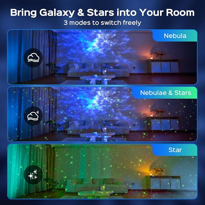 COOLNIGHT White Noise Sound Machine & Spectral Atmosphere Projector, 15 Soothing Pure Music & Nature Sounds, Premium Consumer Electronics Sleep Aid