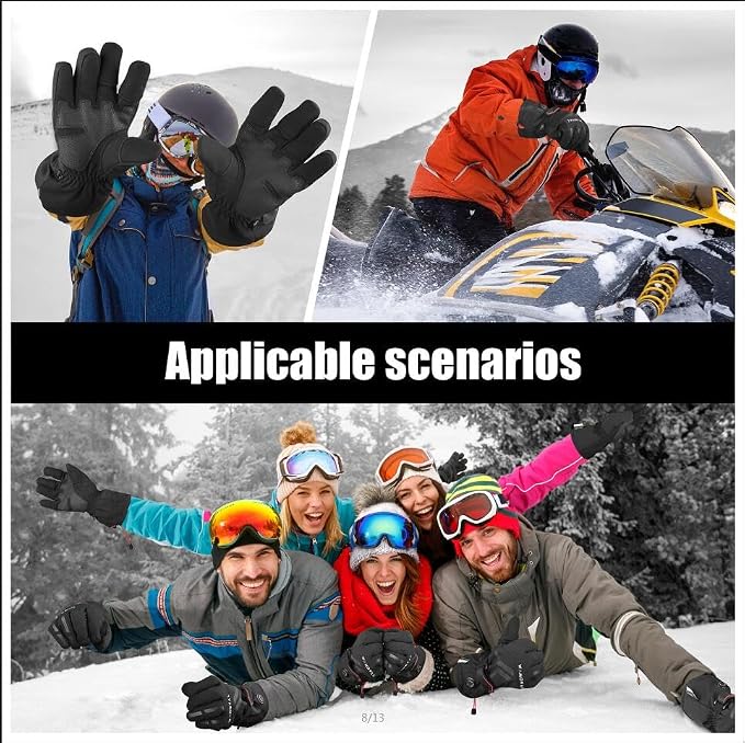 Heated Gloves, 7.4V Rechargeable Hand Warmer for Men Women, Up to 8 Hours, 3 Heat Settings, Windproof Thermal Fleece 3-Finger Magnetic Flip for Hunting/Fishing/Photography/Drone, Touchscreen