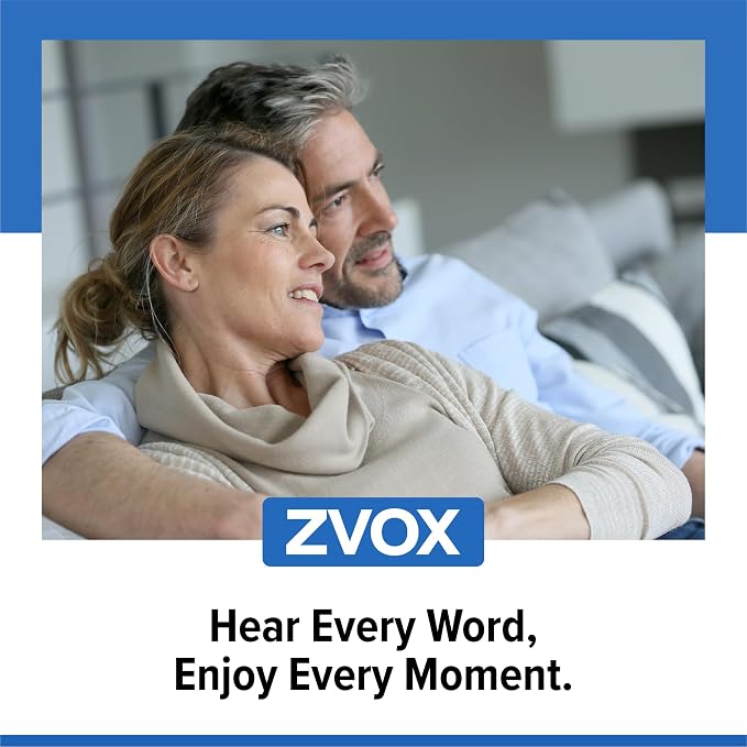 ZVOX AccuVoice AV100 Compact TV Soundbar Speaker with 6 Levels of Voice Boost, Black