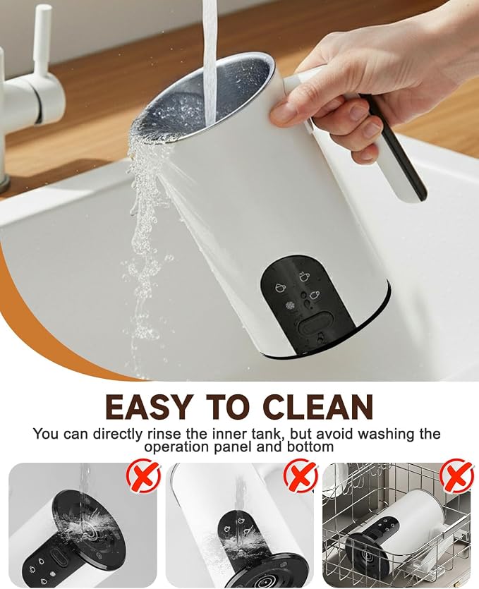 Electric Milk Frother, 4-in-1 Automatic Milk Frother and Steamer 11.8oz/350 ml, Instant Hot and Cold Foam Maker, Milk steamer Warmer Heater Foamer for Coffee, Latte, Cappuccino, Matcha Cream