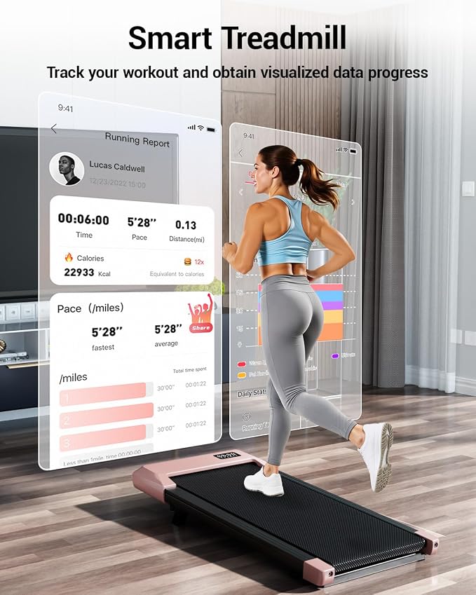 Superun Walking Pad with 6% Incline, Under Desk Treadmill for Home Office, 3 in 1 Portable Walking pad Treadmill with Remote Control, 2.5HP Quiet Mini Treadmills, 300 lbs Capacity