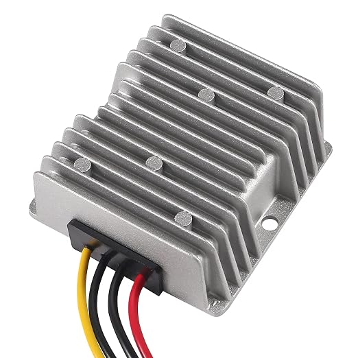 DC Voltage Reducer Converter DC 8V-40V to 12V 10A 120W Reducer Power Converter Waterproof Regulator Module Transformer for Golf Cart Club Car (8V-40V to 12V 10A Converter)