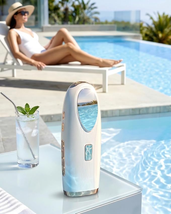 IPL Laser Hair Removal for Women and Men, At-Home Painless IPL Device with 5° Ice Cooling, 85% Hair Reduction for Armpits & Bikini and Full Body, White