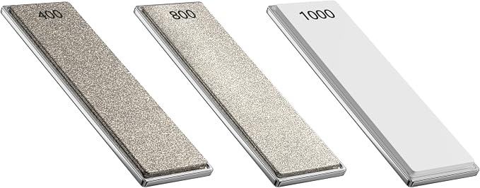 Replacement Whetstone Plates Set ā Includes 3 Plates: #400, #800, and #1000 Grit for Precision Sharpening & Honing - Compatible Only with Parkway Home Adjustable Rolling Knife Sharpener