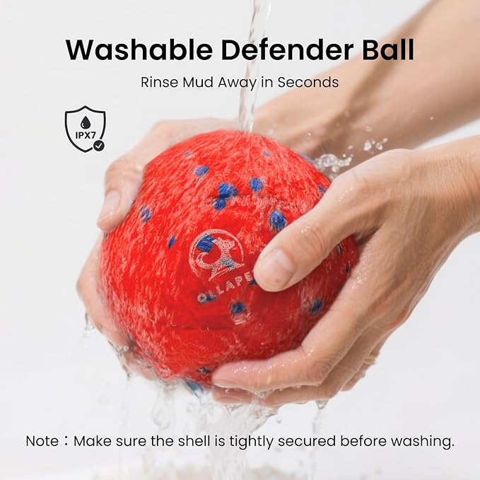 Smart Interactive Dog Toy Ball - Automatic Bouncing & Rolling, Chew-Resistant E-TPU Material, 3 Interactive Modes, IPX7 Waterproof, Smart Chase Pet Toy Ball for Medium and Large Dogs (Red)