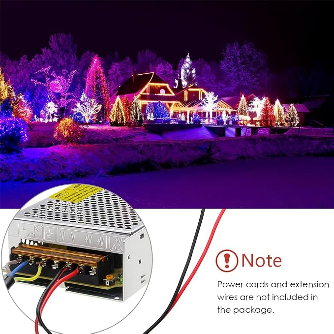 Aclorol 5V 20A 100W Switching Power Supply 110V / 220V AC to DC 5V 20amp Universal Power Transformer Driver Converter Adaptor for WS2812B WS2813 LED Strip Pixel Lights CCTV Camera Security System