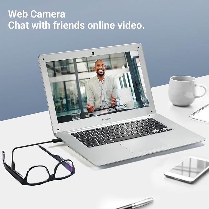 Camera Wearable Video Recording Glasses 1080p - Outdoor Sports Camera Glasses with 32GB Memory Card