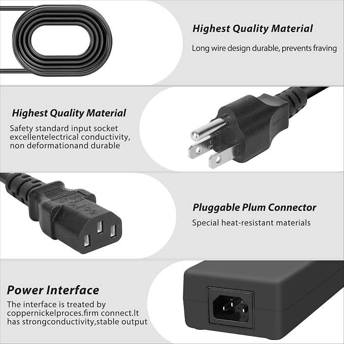 24v 4 pin Power Supply/4 pin XLR Power Supply 24v Compatible with TFT LCD TV Models Such as Targa LT3010, FSP180-AAA, FSP FSP150-AAAN1, 9NA1501700, FSP150-ABB, and 9NA1500900 FSP150-ABA